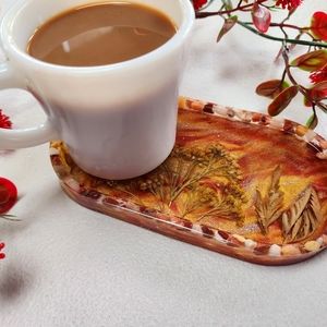 Handmade pressed flower coaster